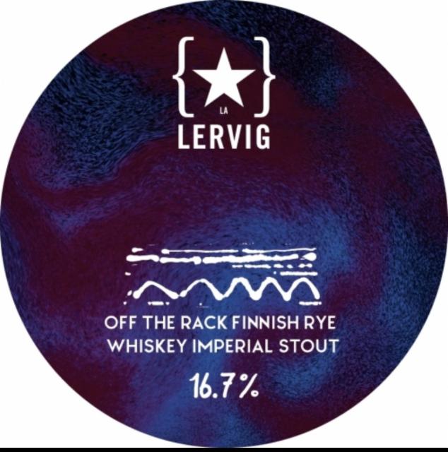 Off The Rack Finnish Rye Whiskey Imperial Stout By Rackhouse 16.7%, Lervig Aktiebryggeri, Norway