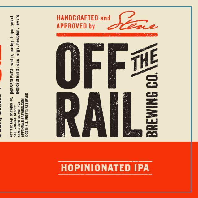 Off the Rail Hopinionated IPA 5.0%, Off the Rail Brewing, Canada