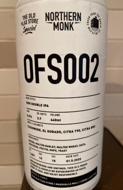 OFS002 8.3%, Northern Monk Brew Co., England