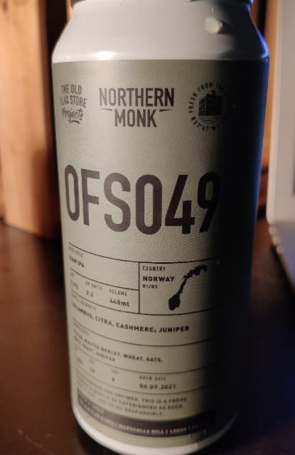 OFS049 // Raw IPA // Norway 5.1%, Northern Monk Brew Co., England