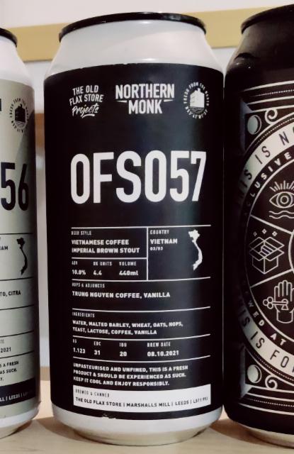 OFS057 // Vietnamese Coffee Imperial Brown Stout // Vietnam 10.0%, Northern Monk Brew Co., England