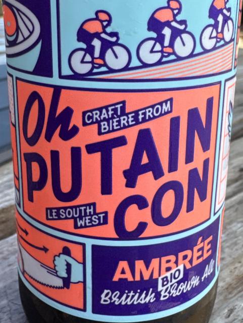 Oh putain con British Brown Ale 5.0%, Brasserie Aussau, France