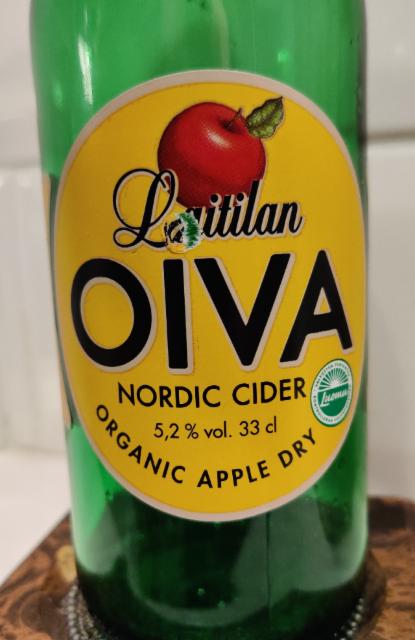 Oiva Organic Apple Dry Nordic Cider 5,2 %, Laitilan Wirvoitusjuomatehdas, Finland