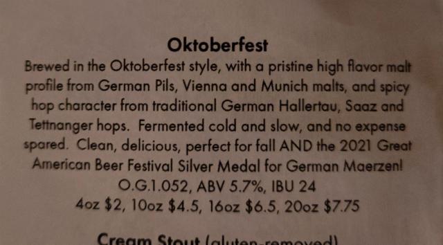 Oktoberfest, Second Street Brewery