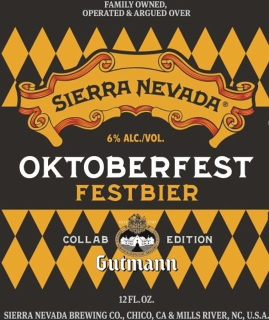 Oktoberfest Festbier 2024 Gutmann 6.0%, Sierra Nevada Brewing Company, United States