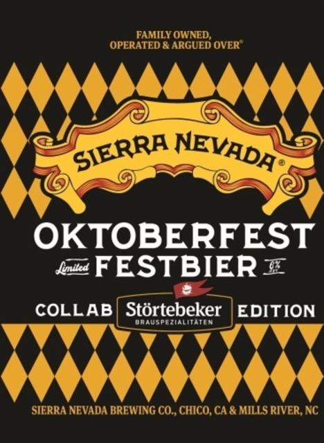 Oktoberfest Festbier 2025 Störtebeker 6.0%, Sierra Nevada Brewing Company, United States