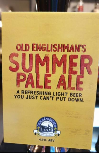 Old Englishman's Summer Pale Ale 4.5%, Church End Brewery, England