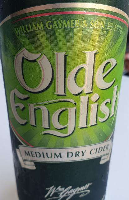 Olde English Medium Dry cider 5.3%, The Shepton Mallet Cider Mill, England