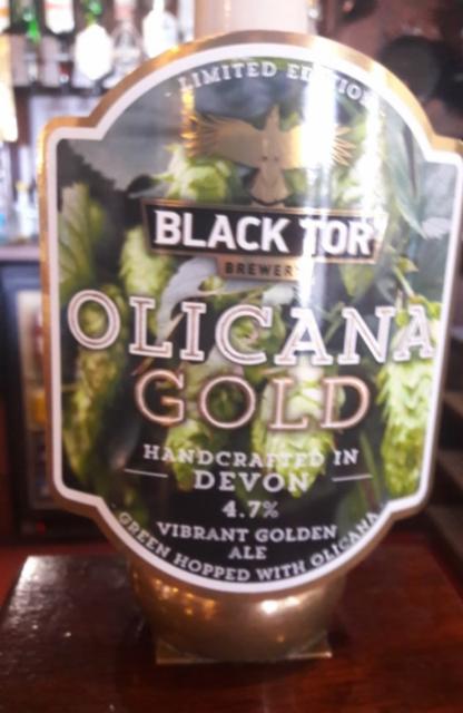 Olicana Gold 4.7%, Black Tor Brewery, England