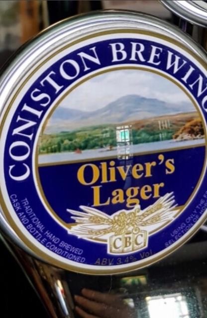 Oliver's Lager 3.4%, Coniston Brewery, England