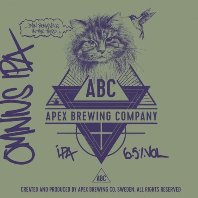Omnius IPA 6.5%, Apex Brewing Company, Sweden