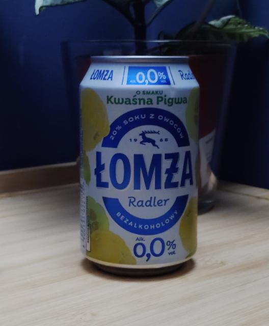 Łomża Radler: Kwaśna Pigwa 0%, Browar Łomża (Van Pur), Poland