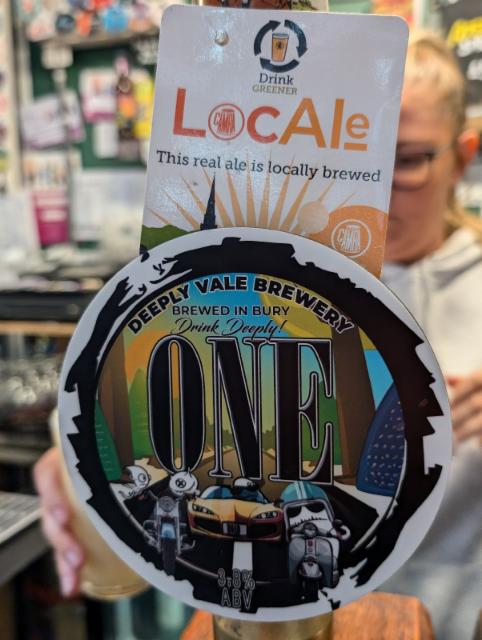 one 3.8%, Deeply Vale Brewery, England