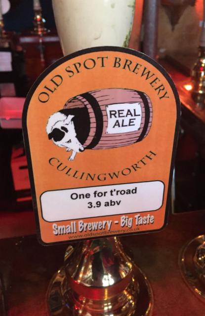 One For T'Road 3.9%, Old Spot Brewery, England