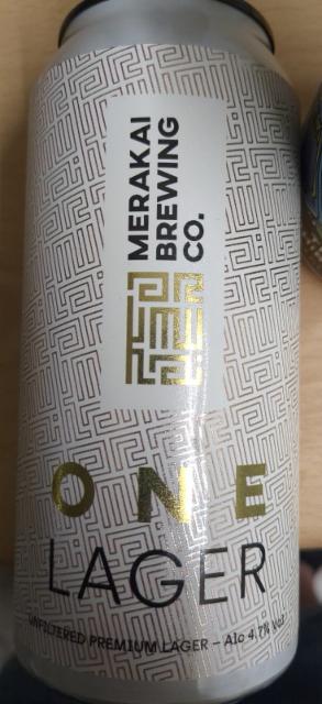 One Lager 4.7%, Merakai Brewing Co., England