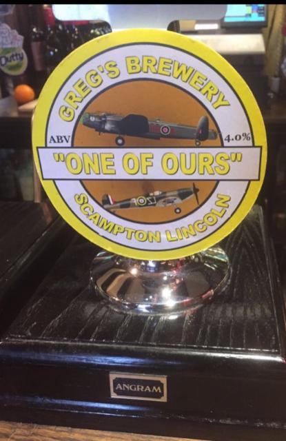 "One Of Ours" 4.0%, Greg's Brewery, England