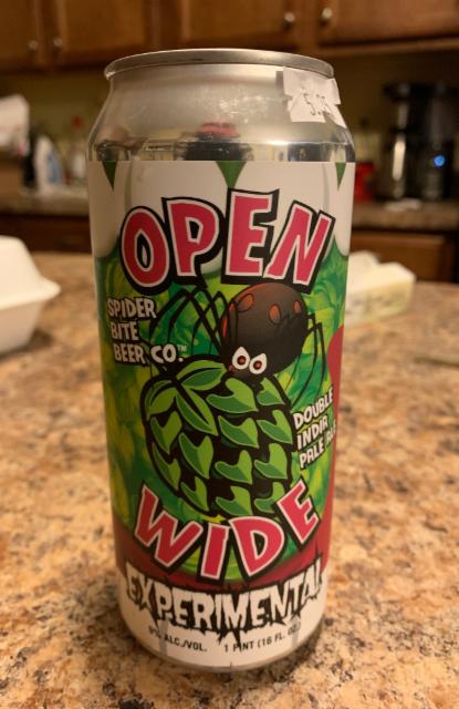 Open Wide Experimental 9.0%, Spider Bite Beer Company, United States