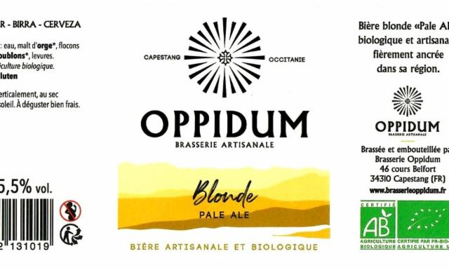 Oppidum Blonde 5.5%, Brasserie Oppidum, France
