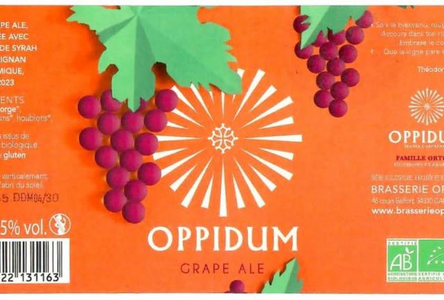 Oppidum Grape Ale 5.0%, Brasserie Oppidum, France