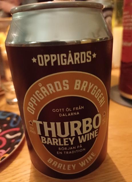 oppigårds thurbo barley wine, Oppigårds Bryggeri