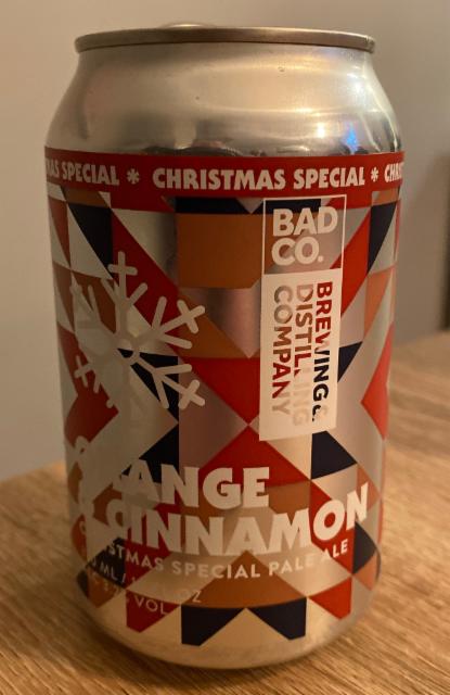 Orange & Cinnamon Christmas Special Pale Ale 3.2%, Bad Co., England