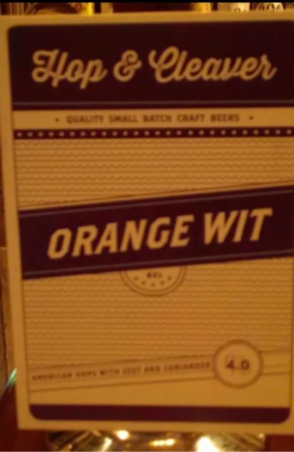 Orange Wit 4.0%, Hop & Cleaver, England