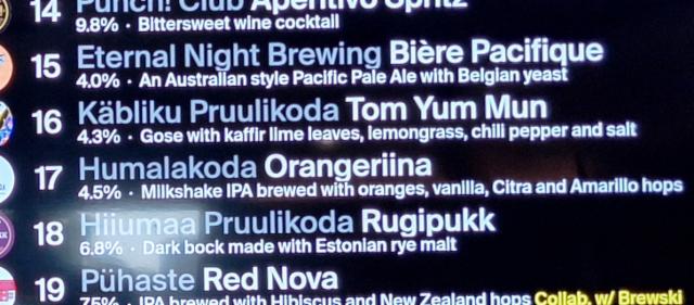 Orangeriina 4.5%, Humalakoda, Estonia