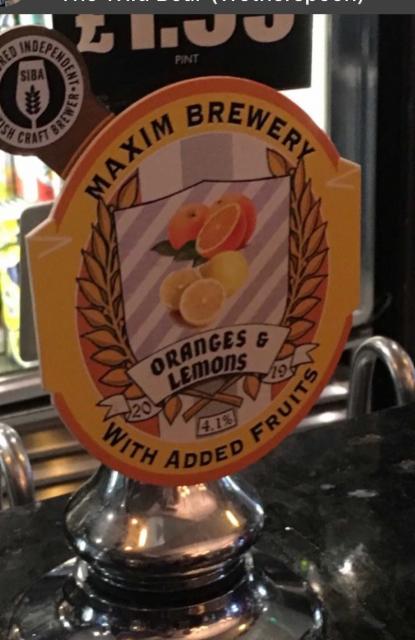 Oranges & Lemons 4.1%, Maxim Brewery, England
