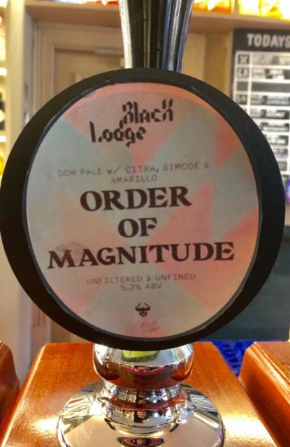 Order Of Magnitude 5.3%, Black Lodge Brewing, England