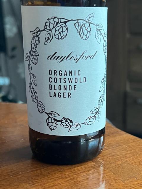 Organic Cotswold Blonde Lager 5.0%, Daylesford Organic, England