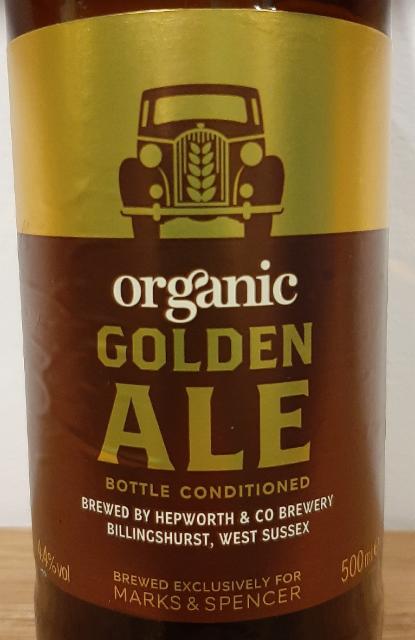 Organic Golden Ale 4.4%, Hepworth & Co. Brewers Ltd., England
