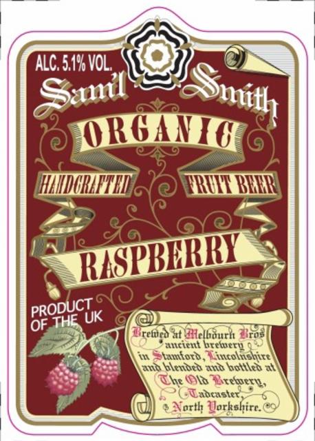Organic Raspberry Fruit Beer 5.1%, Samuel Smith Old Brewery, England