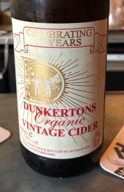 Organic Vintage Cider 7.5%, Dunkertons Cider, England