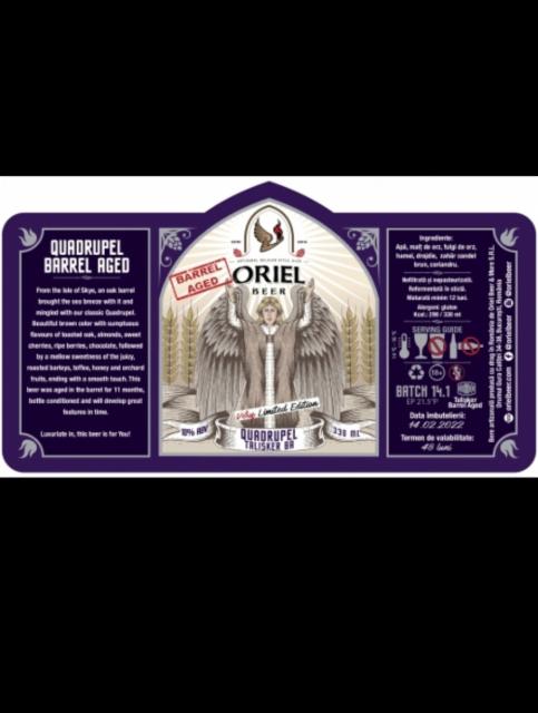 Quadrupel Barrel Aged (Talisker BA) 10.0%, Oriel Beer, Romania