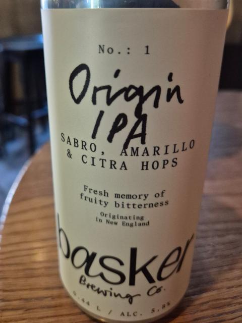 Origin IPA, Basker Brewing Co.