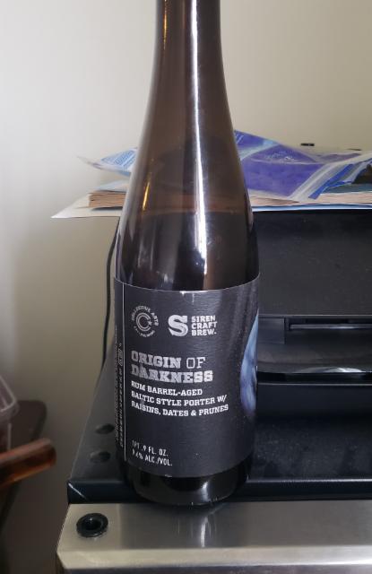 Origin Of Darkness: Rum Barrel Aged Baltic Porter w/ Raisins, Dates & Prunes 9.6%, Collective Arts Brewing, Canada