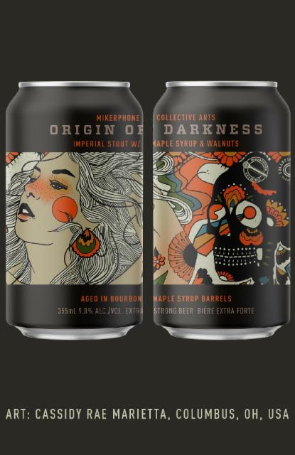 Origin Of Darkness: Imperial Stout w/ Maple Syrup & Walnuts 9.0%, Collective Arts Brewing, Canada