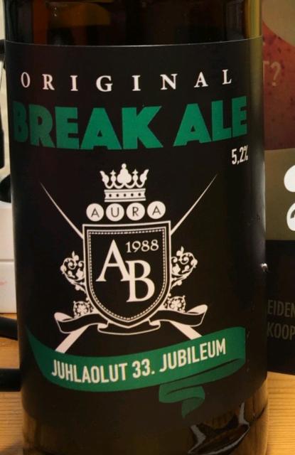 Original Break Ale – Juhlaolut 33. Jubileum 5.2%, Mallassepät, Finland
