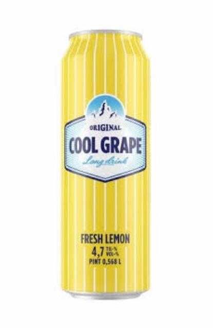 Original Cool Grape Fresh Lemon 4.7%, Hartwall (Royal Unibrew), Finland