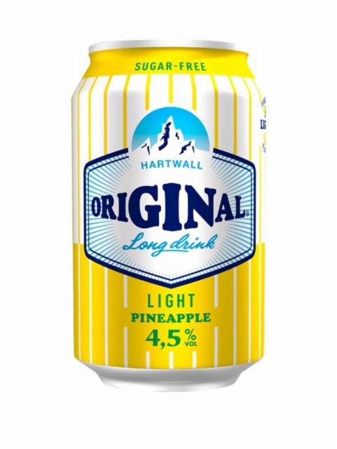 Original long drink light pineapple, Hartwall (Royal Unibrew)
