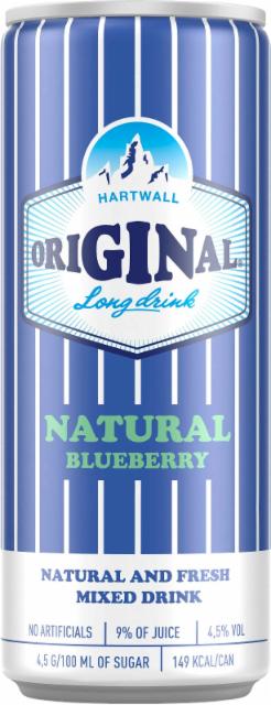 Original Long Drink Natural Blueberry 4.5%, Hartwall (Royal Unibrew), Finland