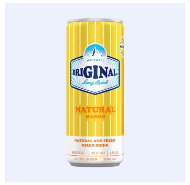 Original Long Drink Natural Mango 4.5%, Hartwall (Royal Unibrew), Finland