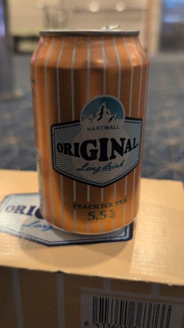 Original Long drink Peach ice tea (Export) 5.5%, Hartwall (Royal Unibrew), Finland