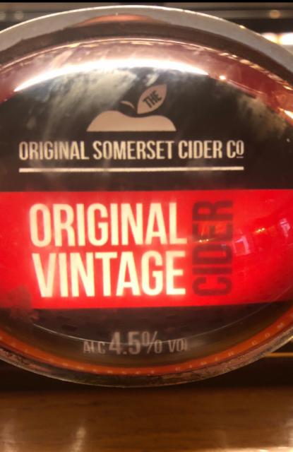 Original Vintage Cider 4.5%, The Original Somerset Cider Co., England