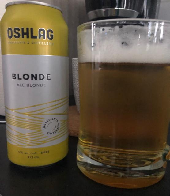 Oshlag Blonde 5.0%, Oshlag Brasserie & Distillerie, Canada