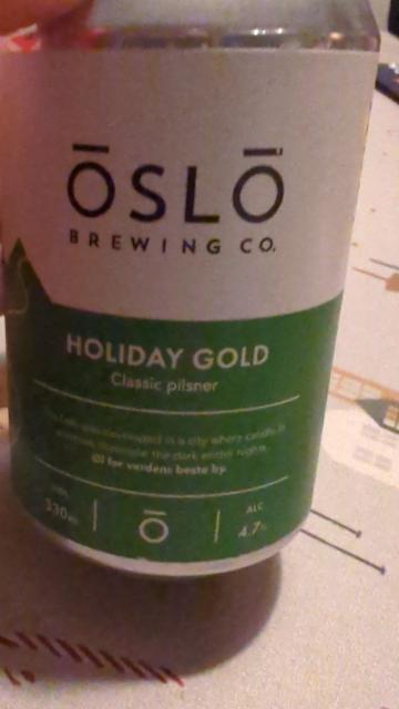 oslo holiday gold pilsner 4.7%, Oslo Brewing Company, Norway