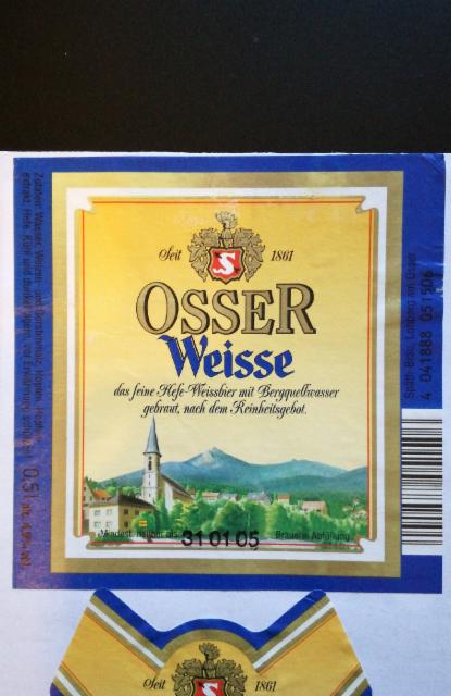 Osser Weisse 4.9%, Späth-Bräu, Germany