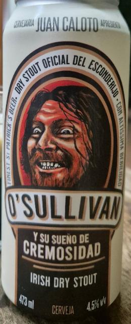 O'Sullivan y su sueño de cremosidad 4.5%, Cervejaria Juan Caloto, Brazil