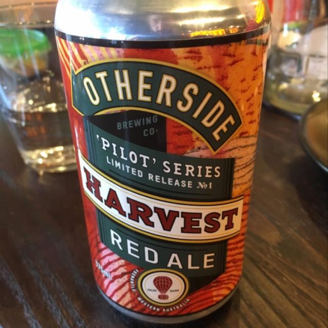 Harvest Red Ale 5.4%, Otherside Brewing Co, Australia