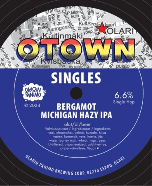 Otown Singles: Bergamot 6.6%, Olarin Panimo, Finland